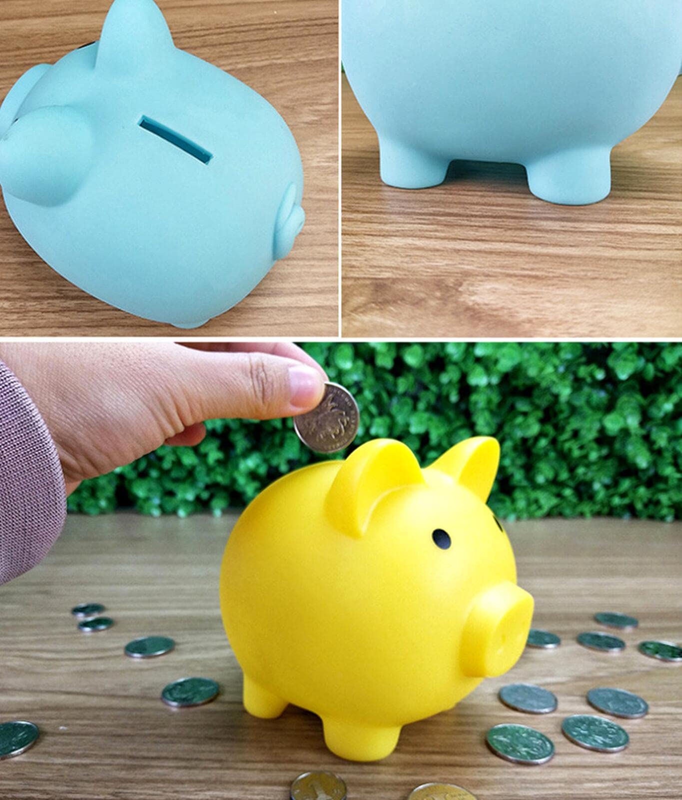 Amazon | かわいい貯金箱 豚の貯金箱 アニマルバンク 陶器貯金箱